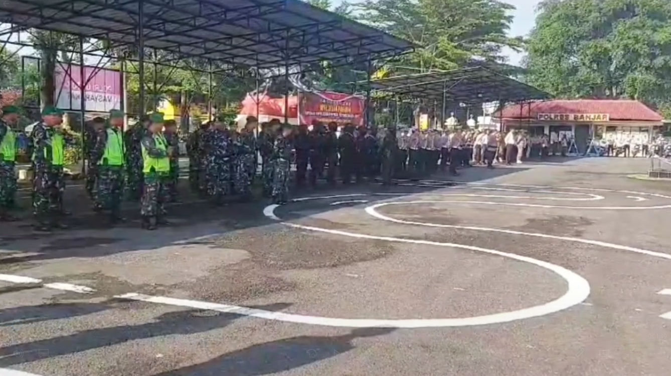 Ratusan Personel Siaga Amankan Operasi Ketupat Lodaya, Polres Banjar Libatkan Petugas Lintas Sektoral 