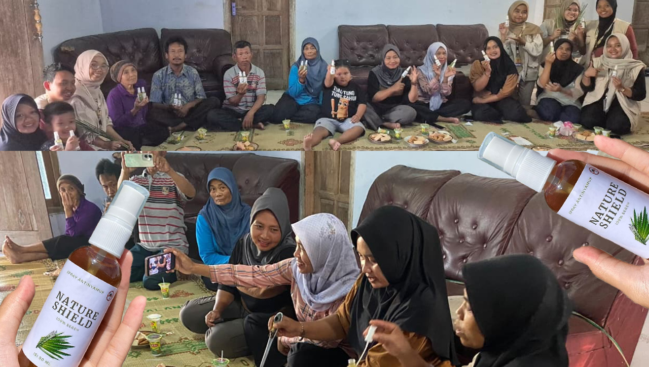 KKN UAD Gelar Sosialisasi Pembuatan Spray Antinyamuk dari Daun Sereh di Dusun Boyo, Ngalang Gedangsari