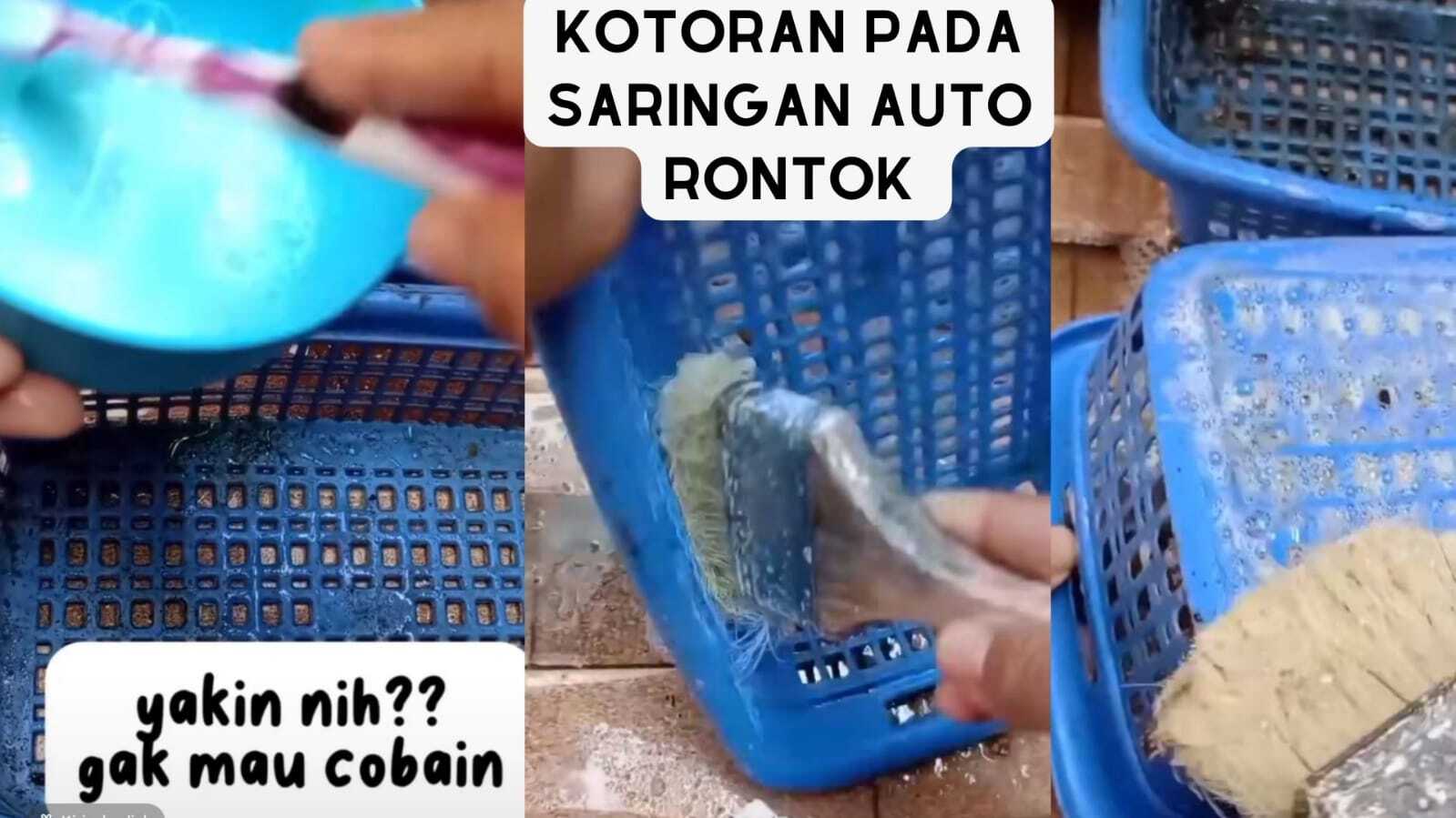 Kotoran Hitam Pada Saringan Wadah Plastik Auto Rontok, Cukup Disikat Pakai 2 Bahan Ini