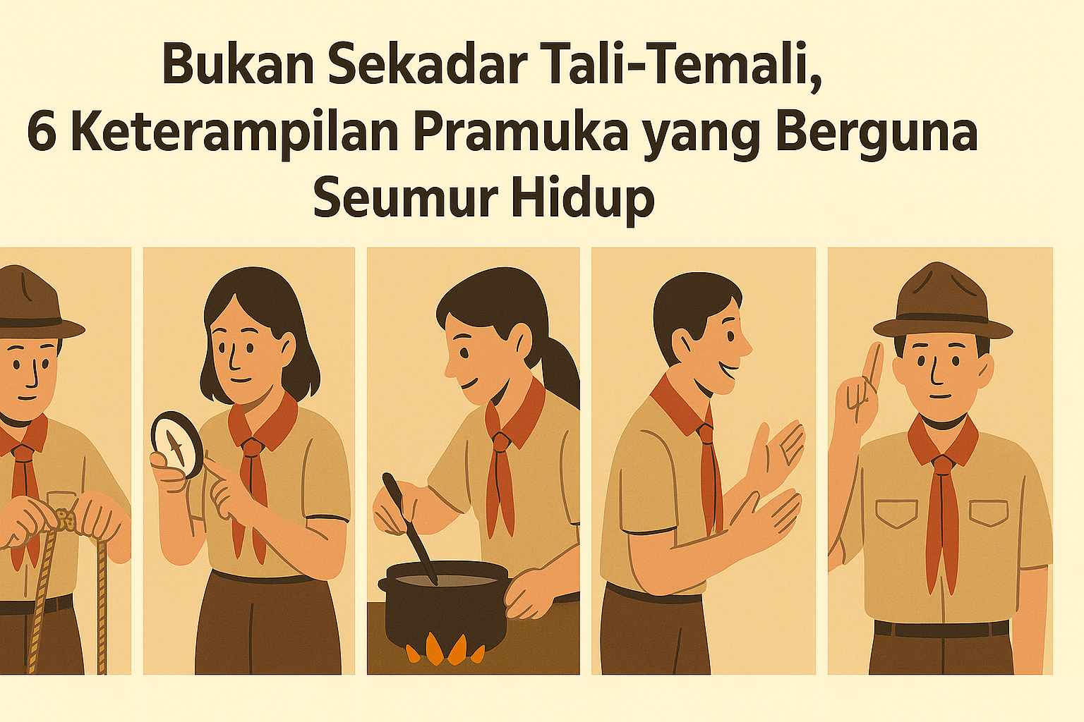 Bukan Sekadar Tali-Temali, Ini 6 Keterampilan Pramuka yang Berguna Seumur Hidup
