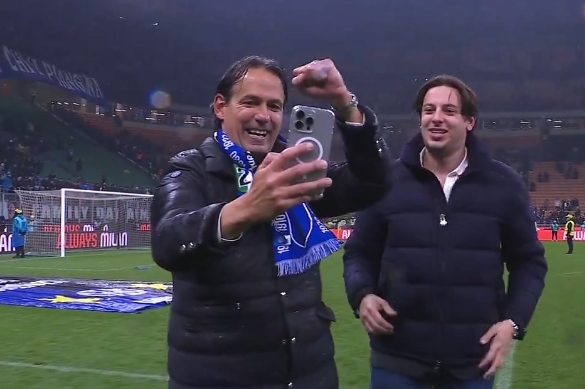 Inter Raih Scudetto di Kandang AC Milan, Simone Inzaghi Ingat Anak Istri