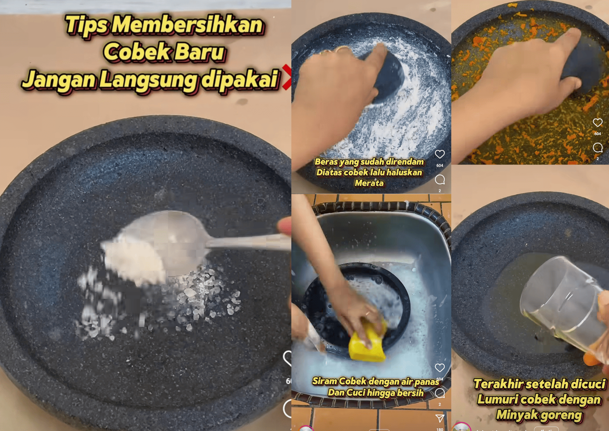 Tips Membersihkan Cobek Baru, Ternyata Jangan Langsung Di Pakai Lho! Ini Dia Caranya Gampang