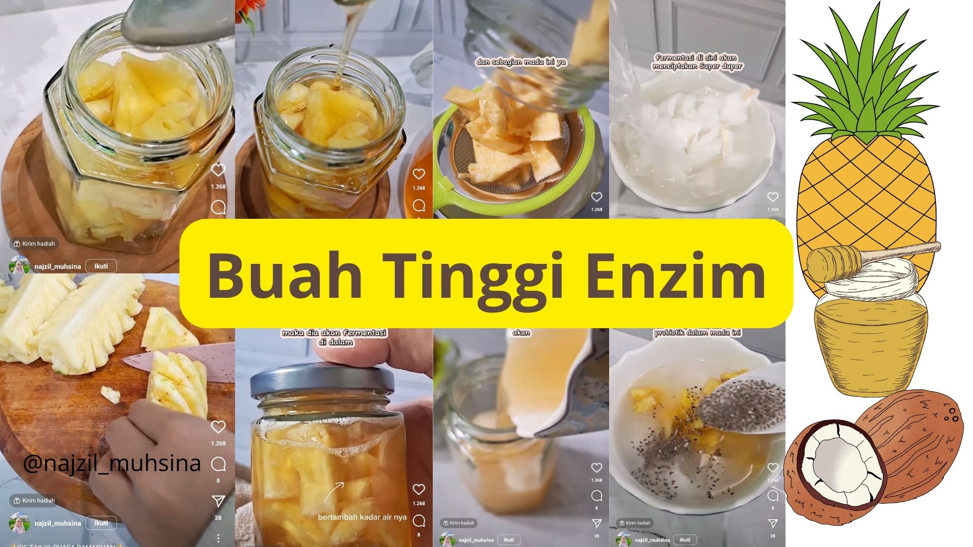 Campuran Buah Tinggi Enzim dan Madu, Bagus Buat Usus Saat Puasa, Yuk Cobain