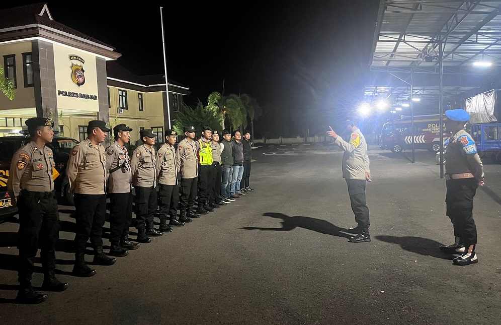 Cegah Tindak Kejahatan Jalanan, Polres Banjar Gelar Patroli Skala Besar