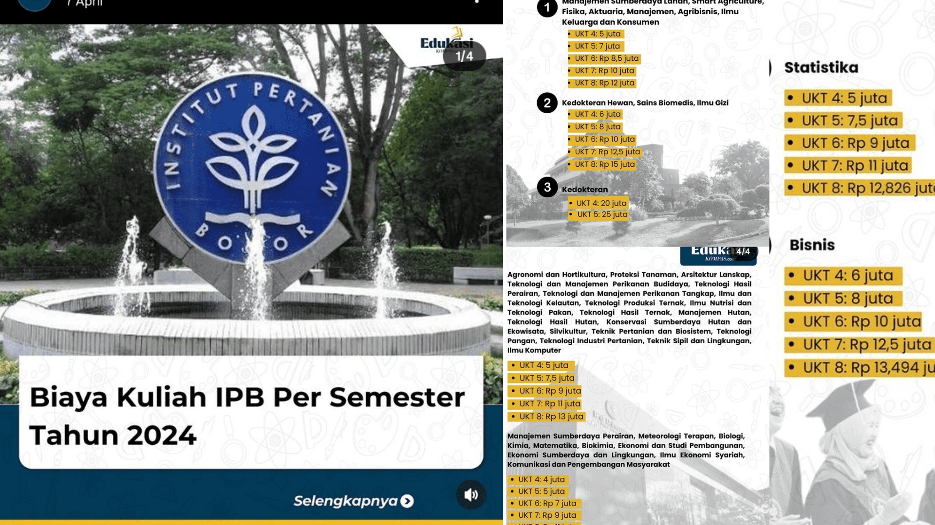 Mau Kuliah di IPB? Ini Rincian Biaya Kuliah IPB Per Semester Tahun 2024 yang Harus Dibayar Mahasiswa 