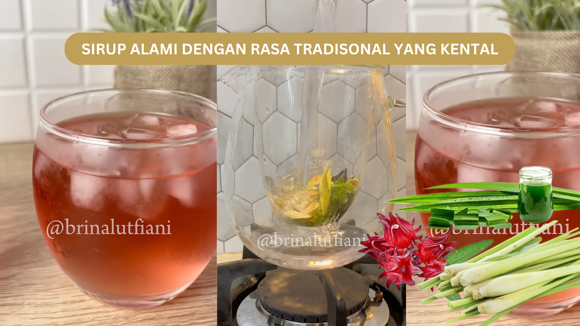 Menu Takjil Untuk Pejuang Puasa, Sirup Alami dari Rosella Pandan Serai, Rasa Tradisionalnya Kental Banget