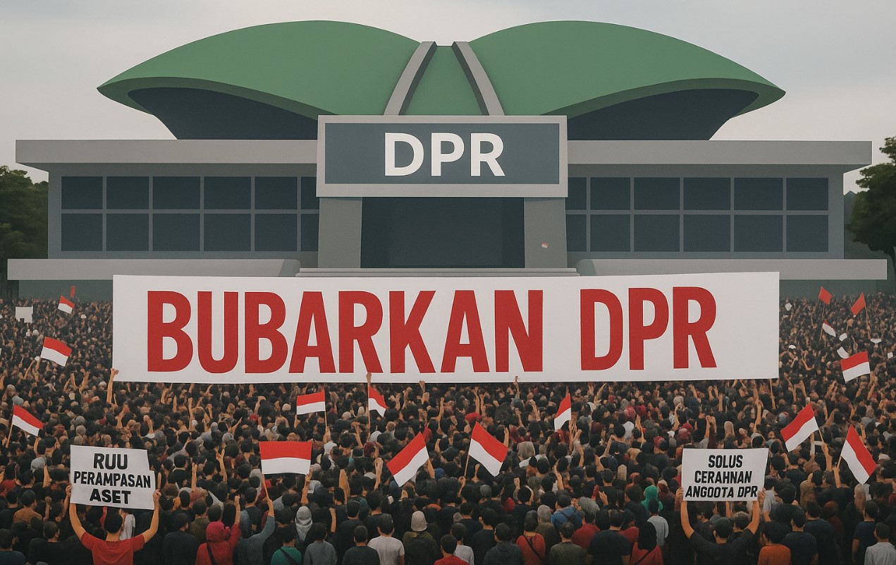 Demo DPR 25 Agustus 2025: Rakyat Tuntut Bubarkan DPR, Cabut Tunjangan, Gaji dan Sahkan RUU Aset