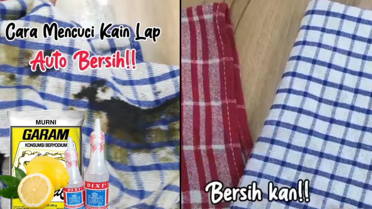 Trik Mencuci Lap Dapur Dekil Menjadi Bersih dan Kesat, Cukup Direbus 5 Menit Pake Campuran Bahan Ini