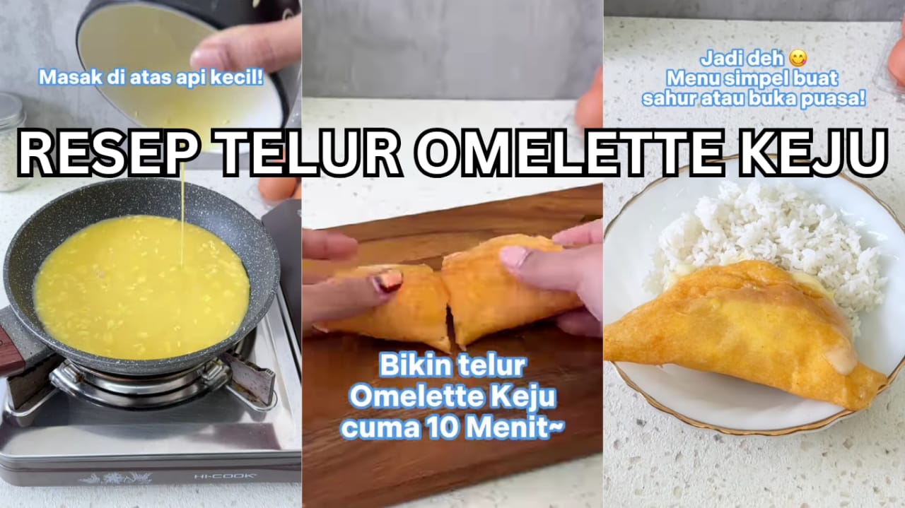 Bikin Omelet Keju Cuma 10 Menit, Simpel Bikinnya Cocok Untuk Menu Makan Sahur