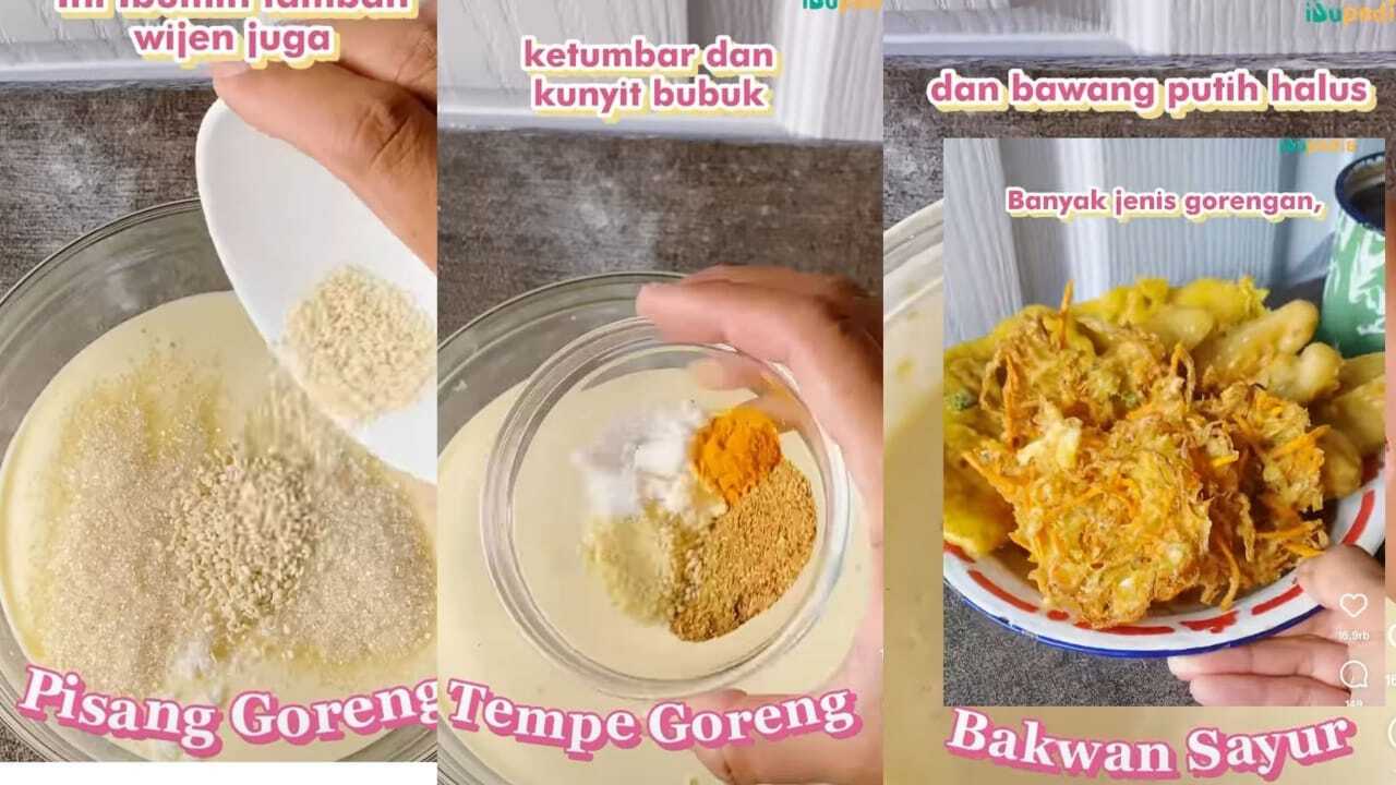 Bikin Aneka Macam Gorengan Cukup Pakai 1 Adonan, Ini Resep Rahasinya Bikin Masak Jadi Praktis