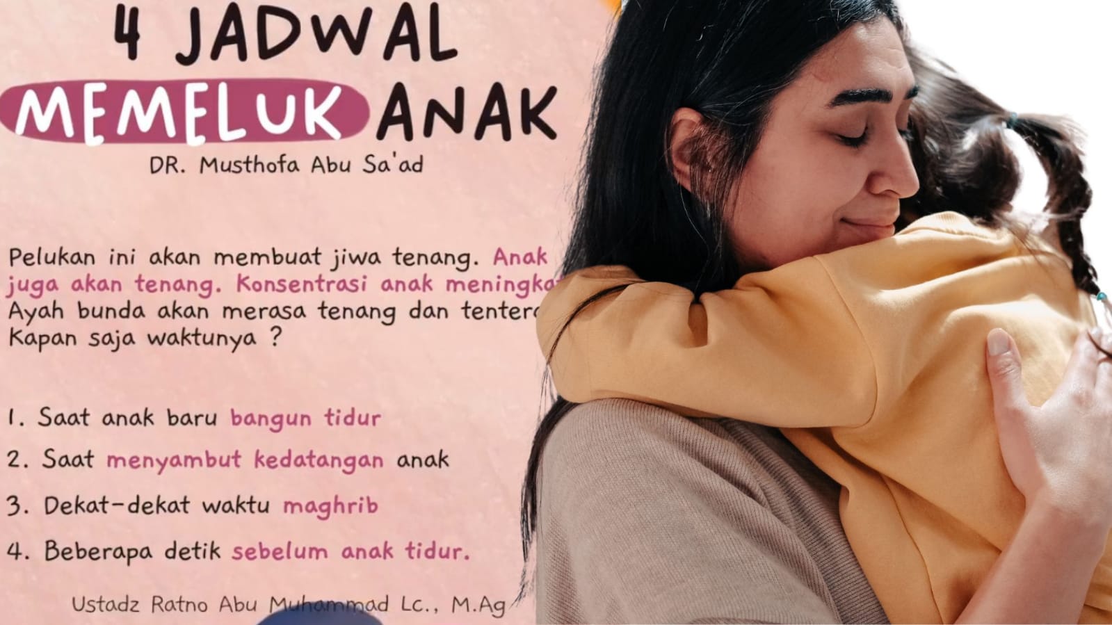 4 Jadwal Memeluk Anak, Jika Dilakukan Rutin Akan Berdampak Positif Bagi Psikologis Anak 