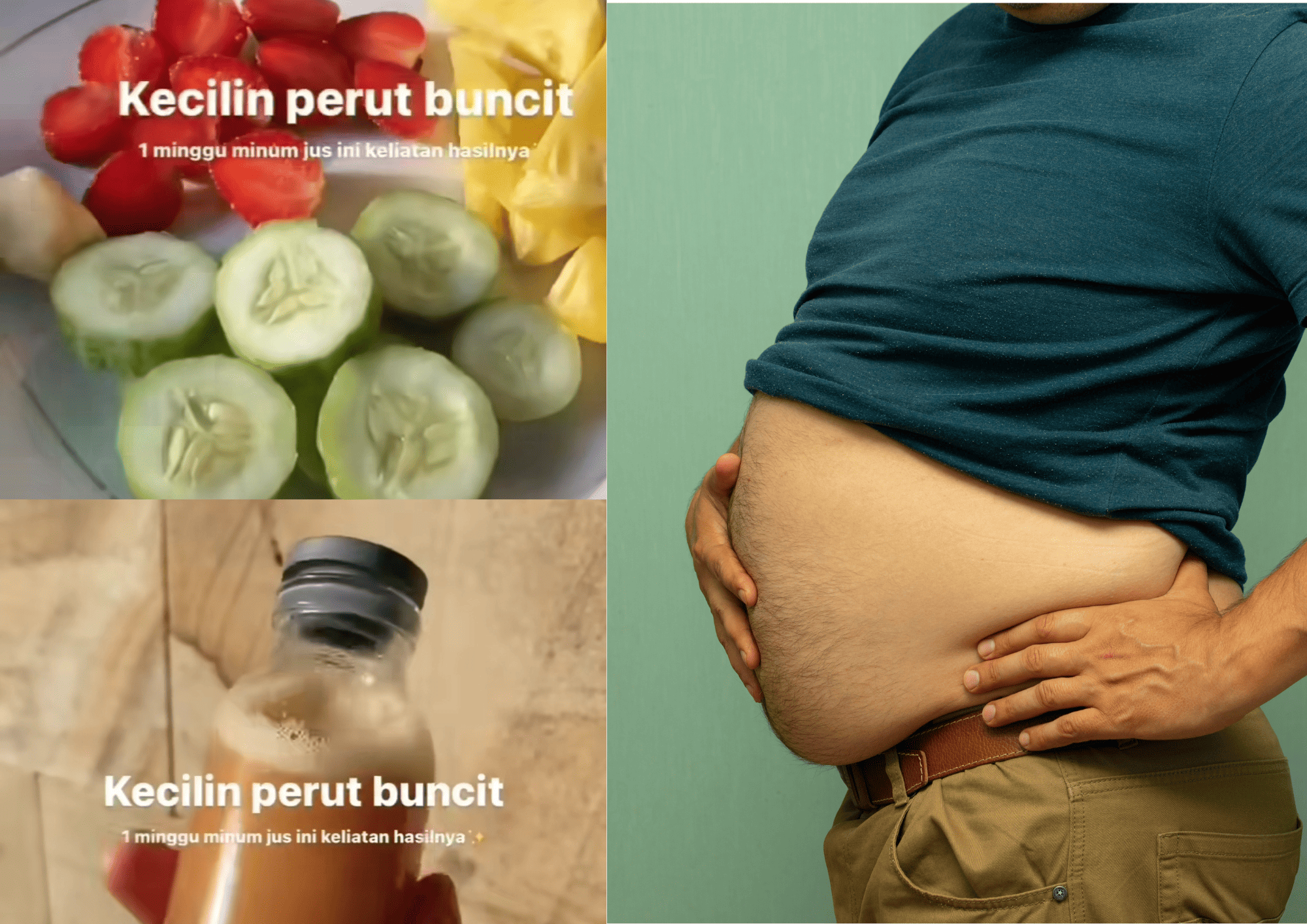 Tips Mengecilkan Perut Buncit, Konsisten 1 Minggu Minum Jus Ini dan Lihatlah Hasilnya