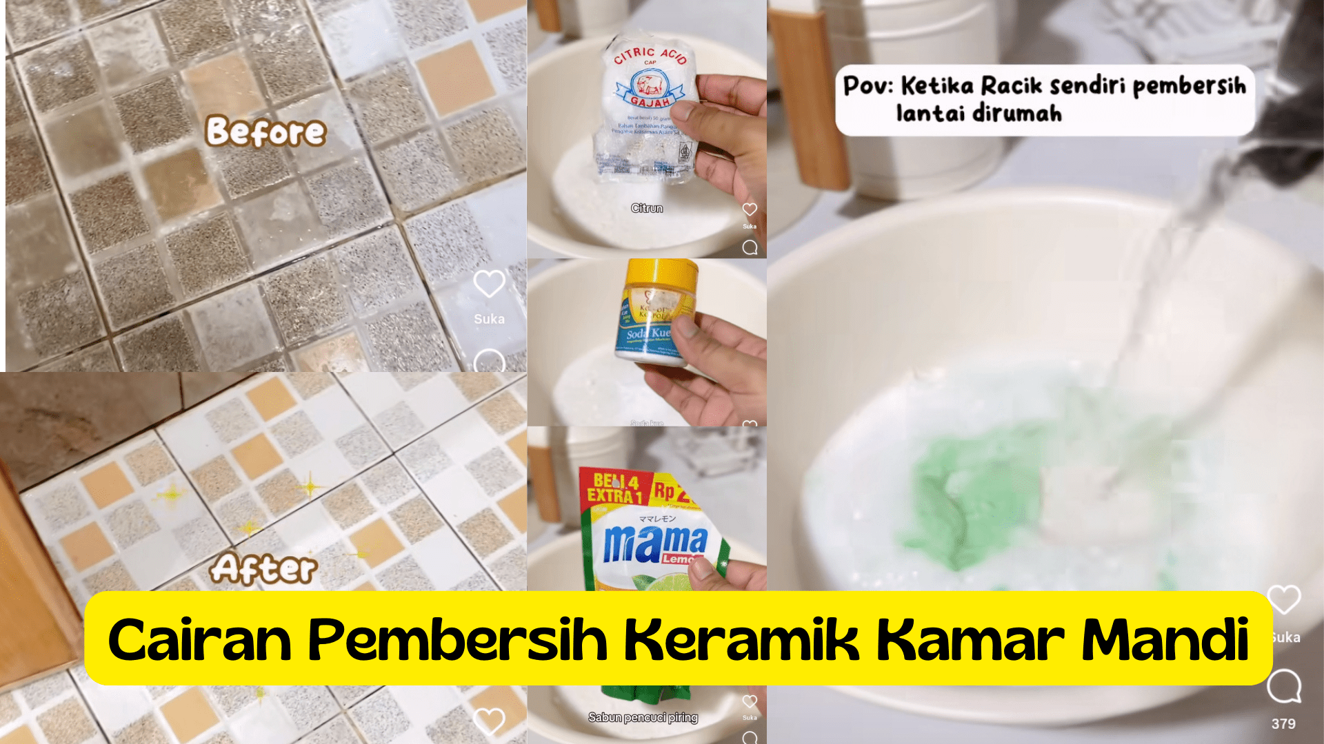 Racik Sendiri Pembersih Keramik Kamar Mandi, Cukup Pakai 3 Bahan Ini Lantai Keramik Auto Kinclong