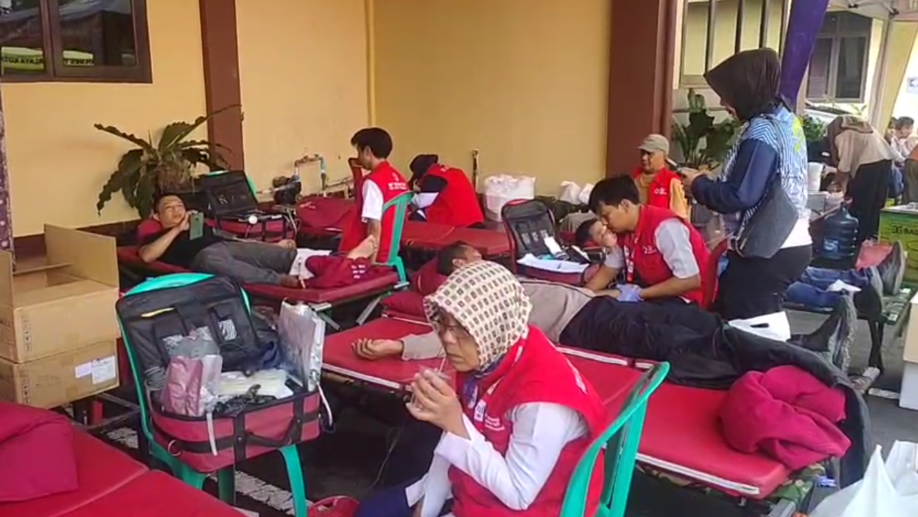 Gelar Donor Darah, Polres Tasik Kota Targetkan 1000 Labu, Bentuk Kepedulian Polri Untuk Kebutuhan Darah