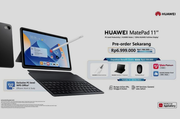 Tablet Huawei matepade 11 papermatte, spesifikasi dan harga cek disini