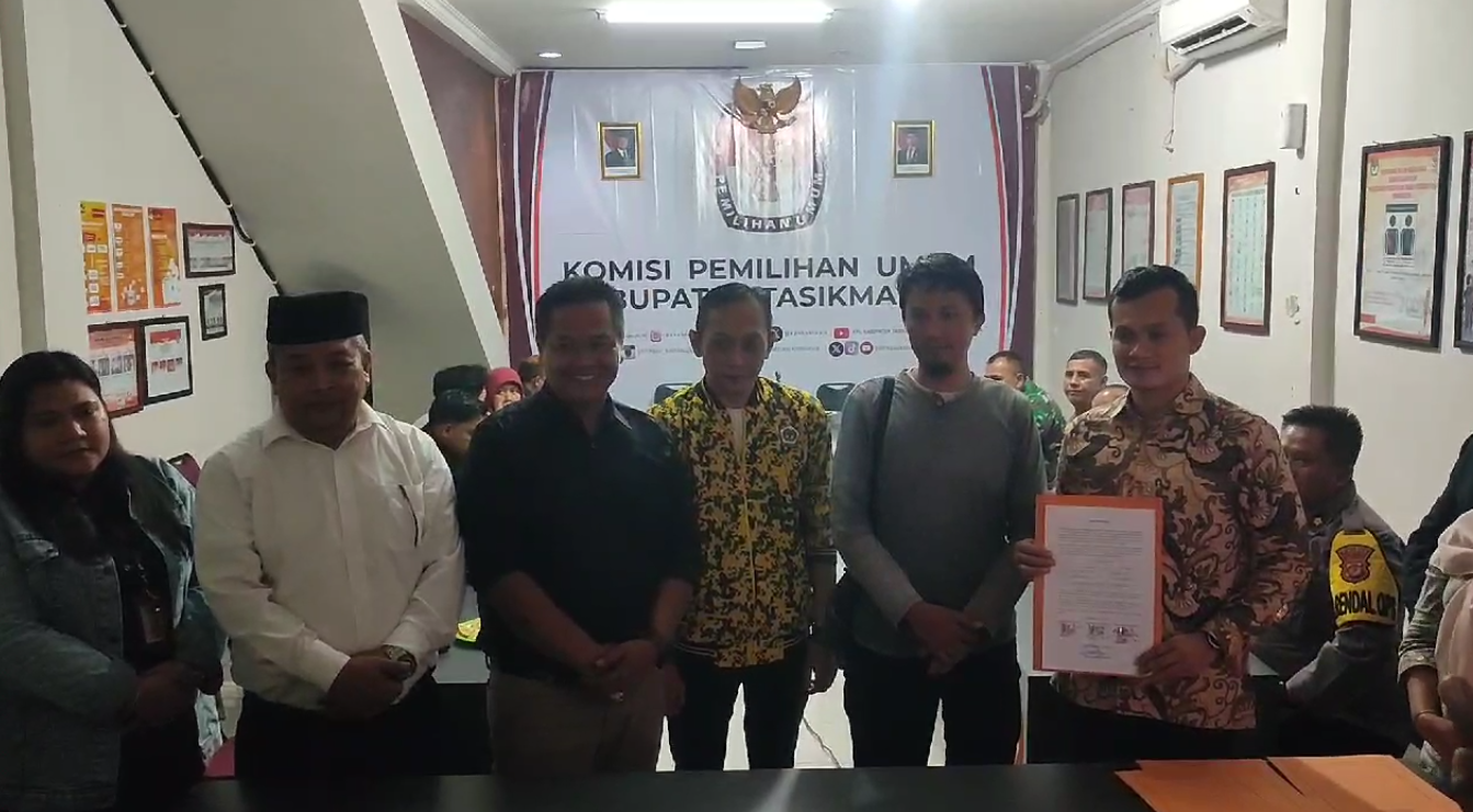 KPU Resmi Tetapkan Ai-Iip Sebagai Paslon Bupati Tasikmalaya, di PSU Nomor Urut Pasangan Calon Tidak Berubah 