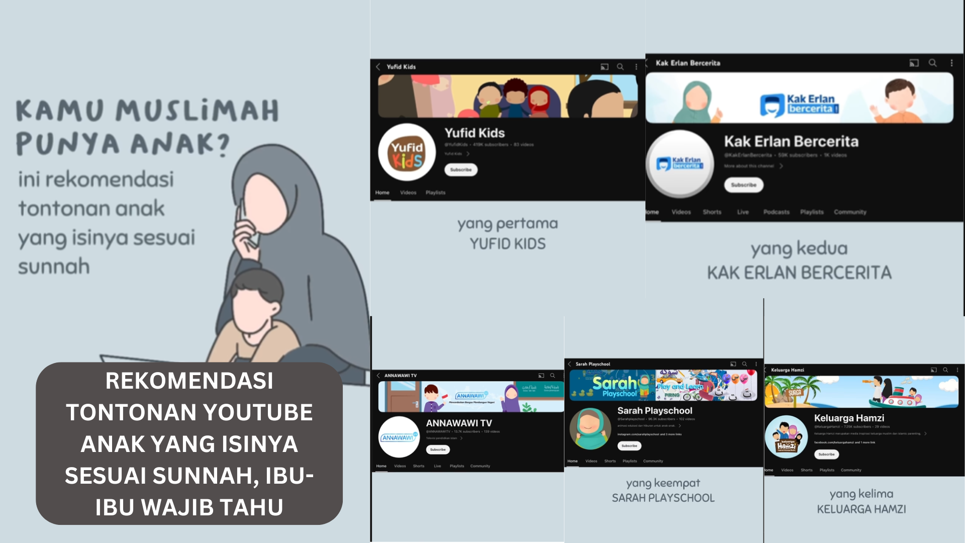 Rekomendasi Tontonan Youtube Anak yang Isinya Sesuai Sunnah, Ibu-Ibu Wajib Tahu