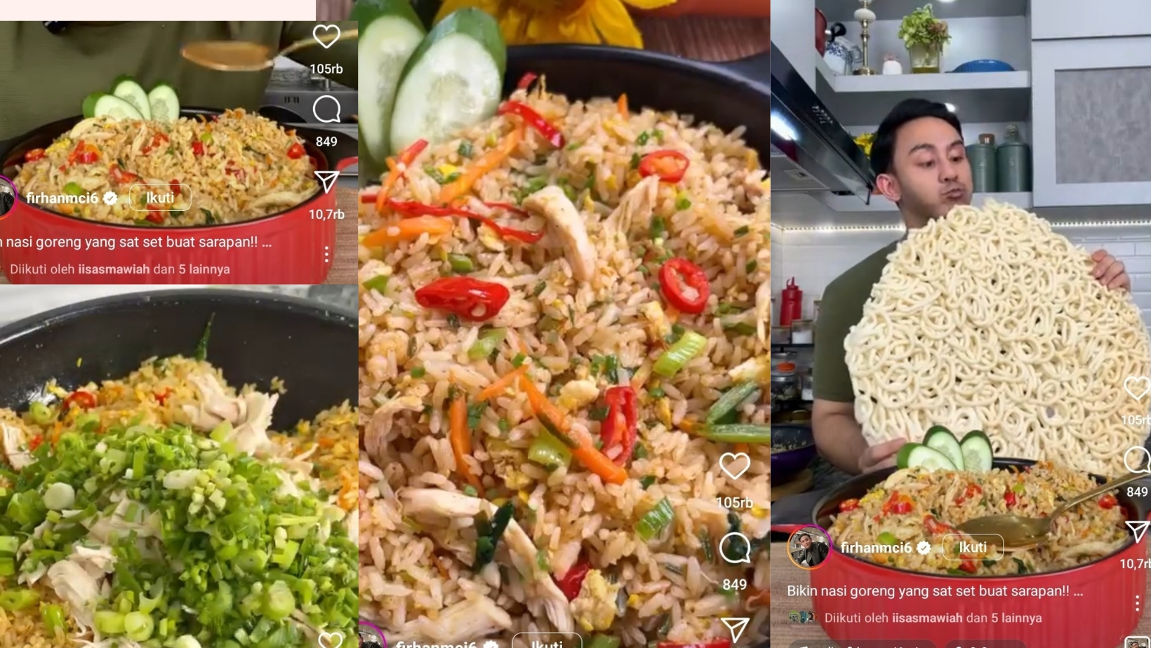 Resep Nasi Goreng Sat Set Ala Chef Firhan, Bumbunya Simpel Cocok Buat Sarapan Pagi