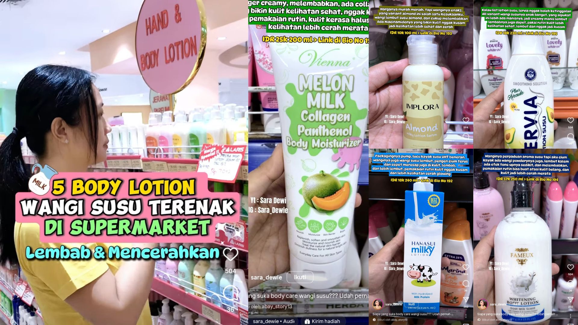 Rekomendasi 5 Body Lotion Wangi Susu Terenak di Supermarket, Mencerahkan dan Harganya Mulai dari 10ribuan