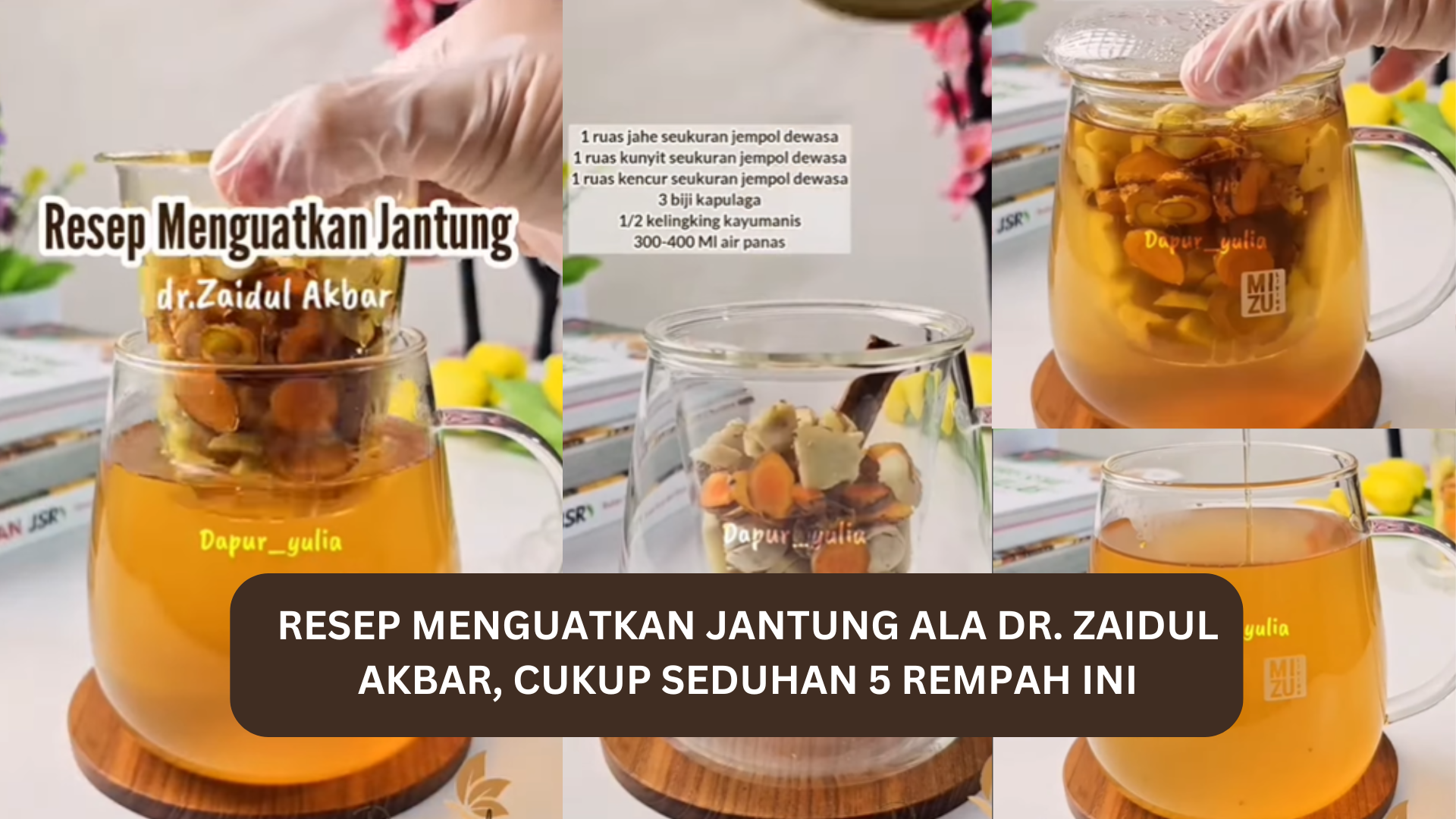 Resep Menguatkan Jantung Ala dr. Zaidul Akbar, Cukup Seduhan 5 Rempah Ini, Yuk Simak