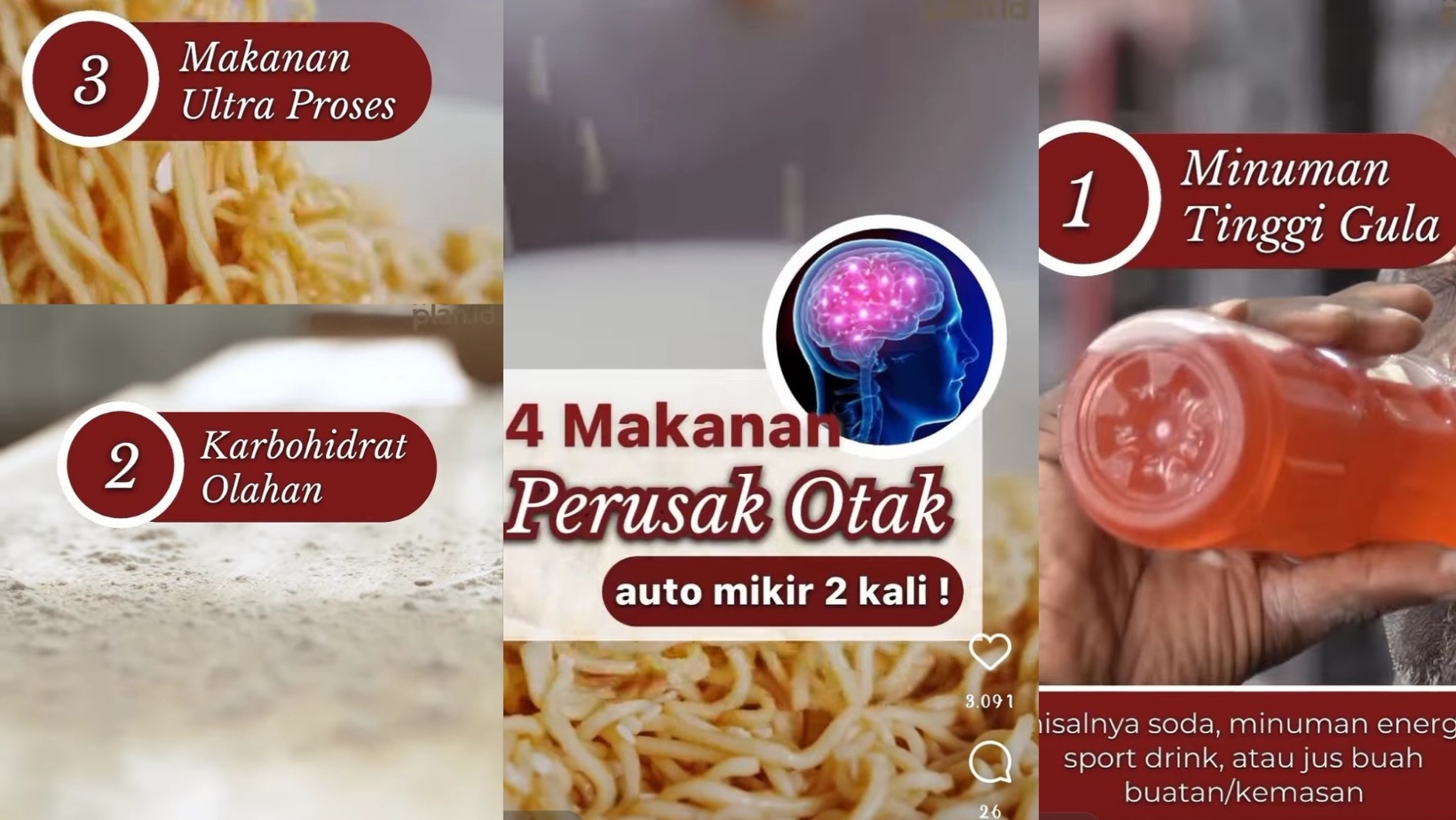 Hati-hati, 4 Makanan Ini Ternyata Membuat Otak Menjadi Rusak! Ada Makanan Favoritmu Gak?