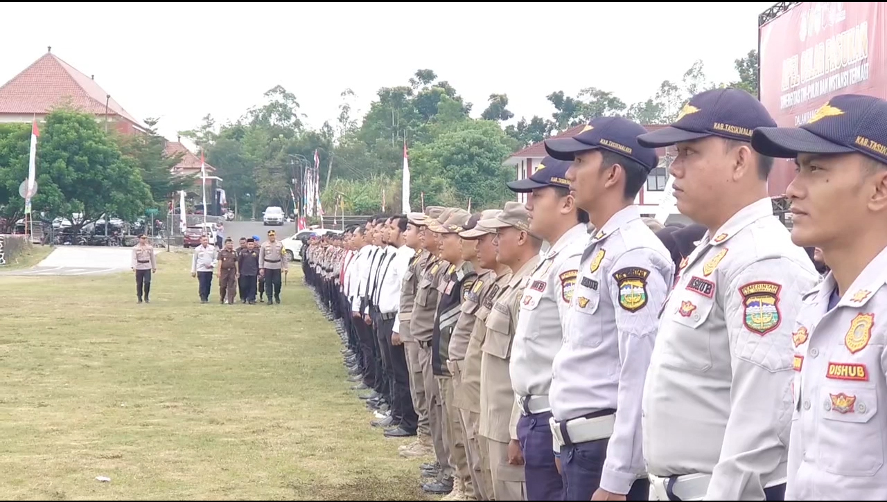 Polres Tasikmalaya Gelar Apel Siaga Mantap Praja 2024, 677 Personel Disiapkan Untuk Amankan Pilkada 