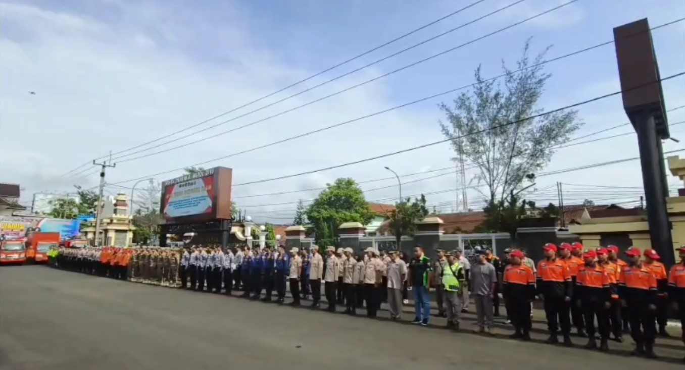 Polres Ciamis Terjunkan 305 Personel Amankan NATARU, Masyarakat Diimbau Waspadai Cuaca Ekstrim