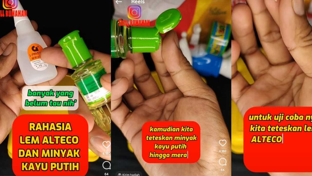 Rahasia Lem Alteco dan Minyak Kayu Putih, Ternyata Berguna Banget Saat Kita Alami Kejadian Ini, Yuk Simak