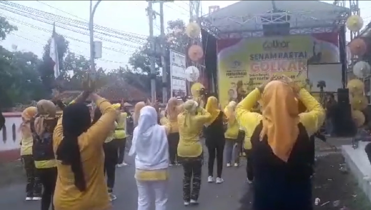 DPD Golkar Kota Tasik Ikut Andil Pecahkan Rekor Muri, Gelar Senam Dilaksanakan Serentak Di Seluruh Indonesia