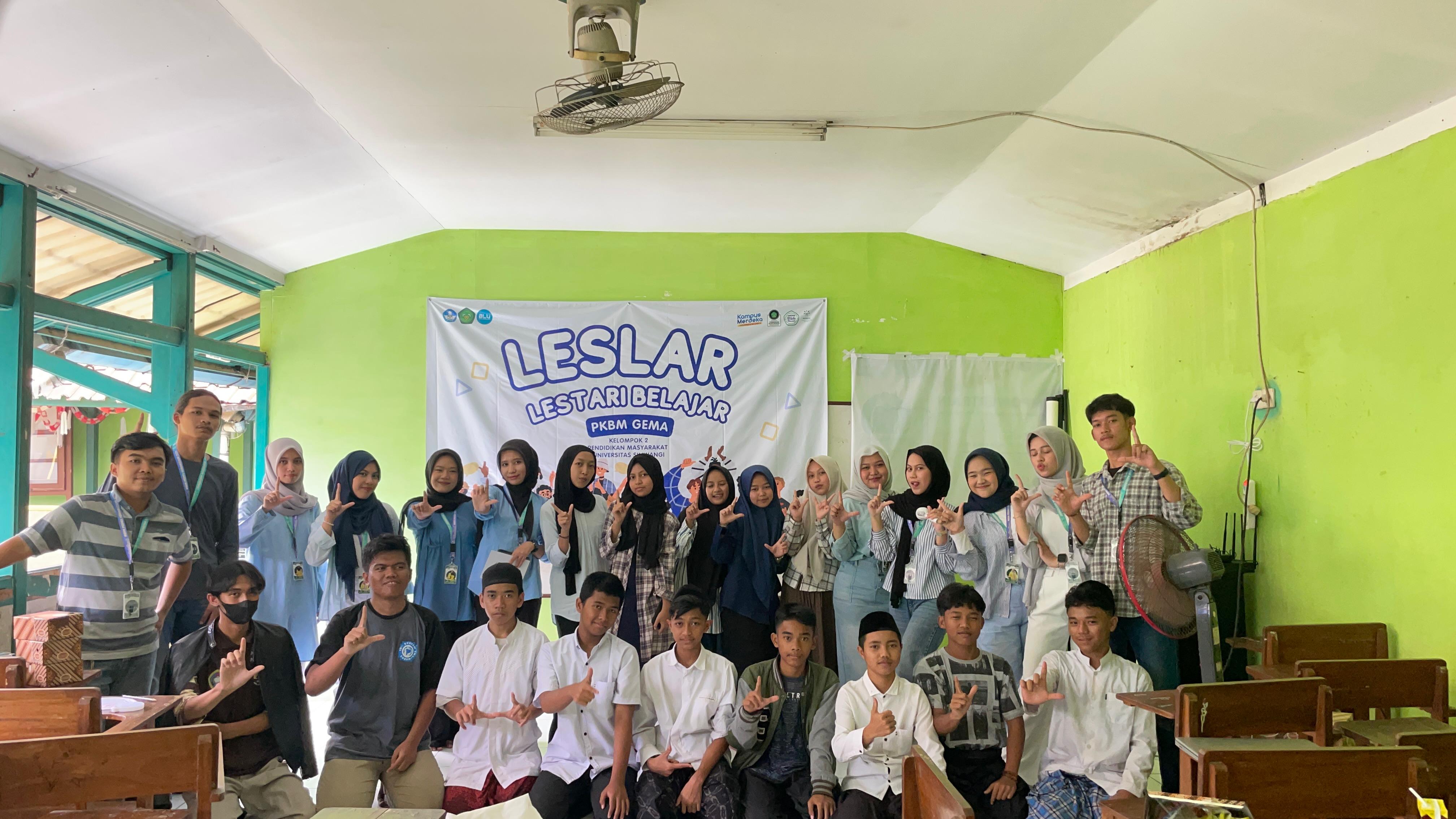 Mahasiswa Universitas Siliwangi Gelar Program Lestari Belajar Cegah Siswa Paket B PKBM GEMA Terjerumus Narkoba