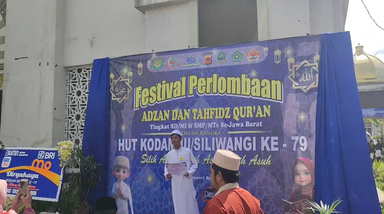 Lomba Adzan & Tahfidz Ramaikan HUT Kodam III Siliwangi ke-79, Tingkatkan Kualitas SDM