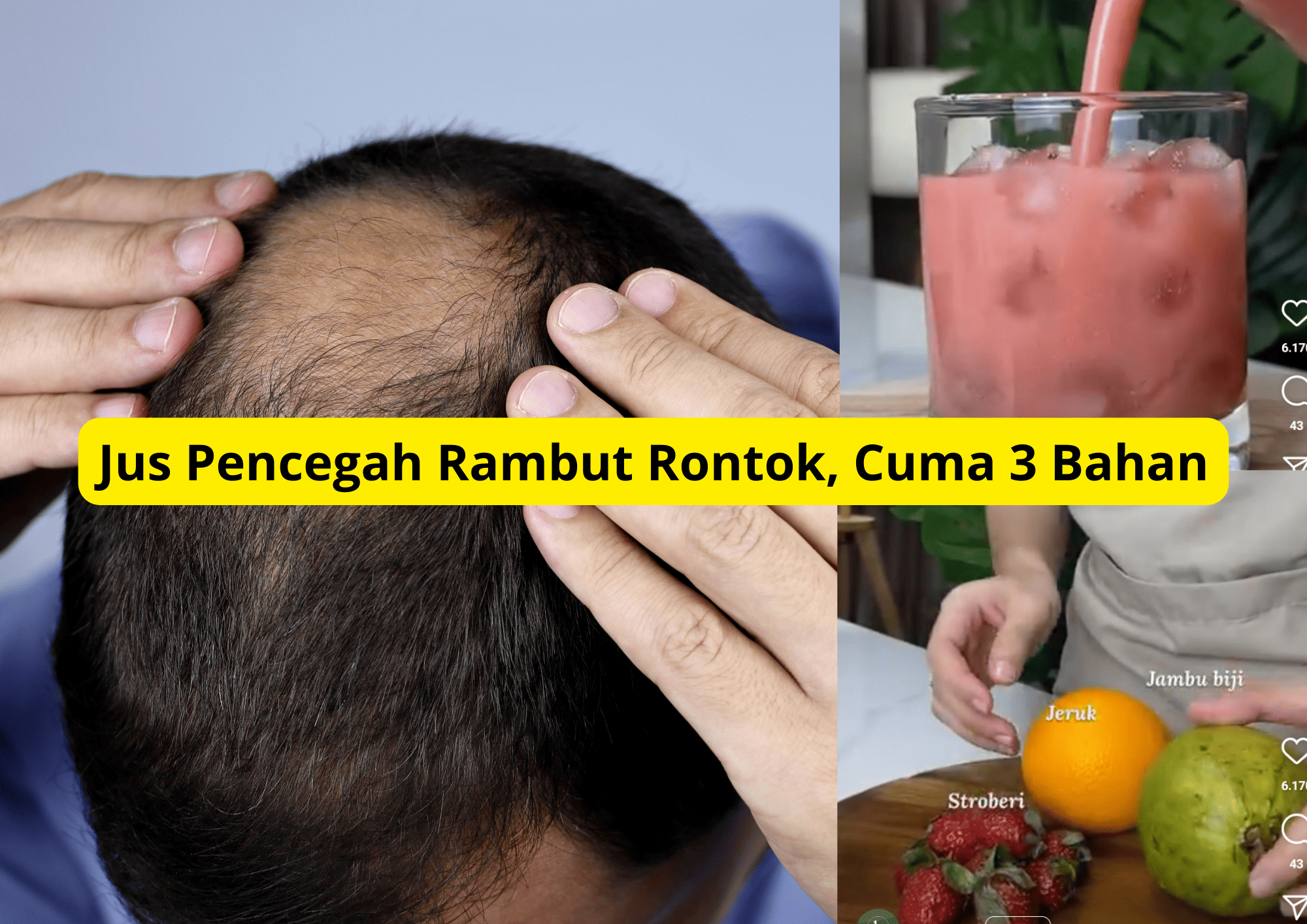 Jus Pencegah Rambut Rontok Cuma Perlu 3 Bahan, Murah Enak dan Menyegarkan