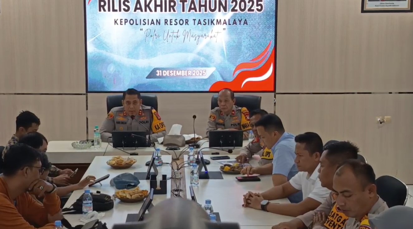 Rilis Akhir Tahun, Polres Tasikmalaya Tuntaskan 80 Persen Kasus, Kapolres Komitmen Tingkatkan Pelayanan