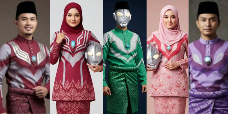 Baju Hari Raya Bernuansa Ultraman Kombinasi yang Sempurna! Tradisi dan Superhero Bersatu dalam Fashion