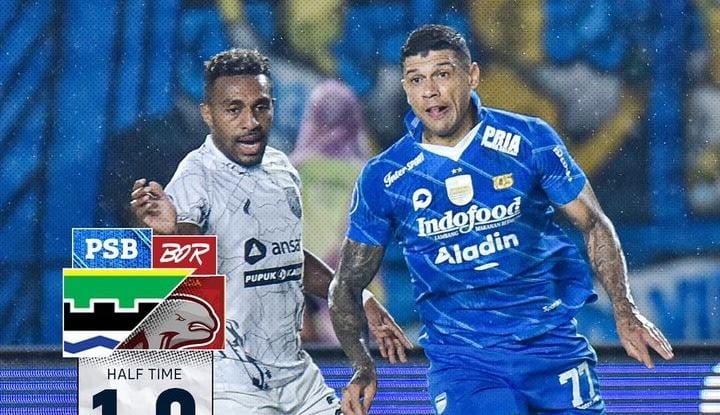 Seru, Persib Unggul 1-0 Atas Borneo FC di Babak Pertama, David da Silva Pencetak Gol