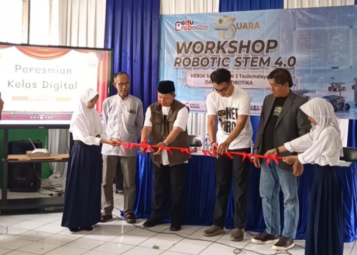 Gebrakan Baru, MTsN 3 Tasikmalaya Resmikan Kelas Digital dan Gelar Workshop Robotic STEAM 4.0 Perdana