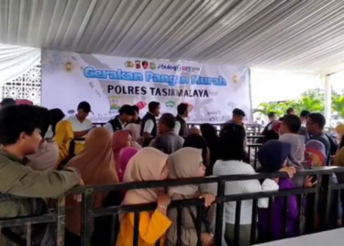 Polres Tasikmalaya Gelar Gerakan Pangan Murah di Pelataran Gebu, Sediakan Sembilan Komoditas