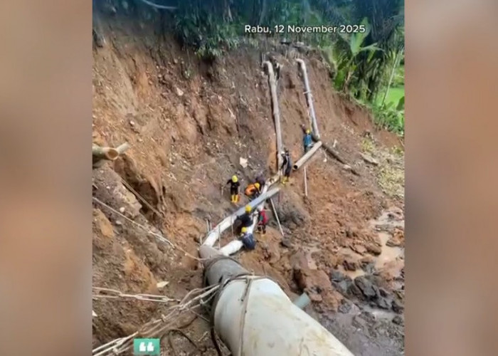 Putus Akibat Longsor, Perbaikan Pipa PDAM Tirta Sukapura Rampung, 24 Ribu Pelanggan Siap Kembali Dialiri Air 