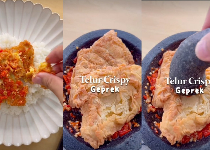 Resep Simple Masakan Anak Kost, Telur Geprek Crispy Pedas Gurih Yang Bikin Nagih