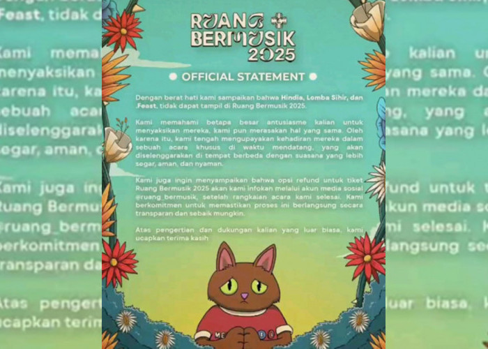 Hindia, Lomba Sihir Serta Feast Batal Tampil di Ruang Bermusik 2025, Absenya Mereka Berpengaruh ke Sponsor