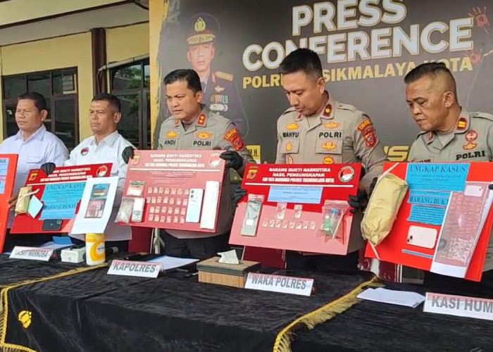 Awali 2026, Polresta Tasikmalaya Gulung Jaringan Narkoba, 5 Pengedar dan Ratusan Gram Narkoba Diamankan