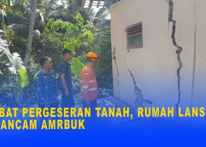 Akibat Pergeseran Tanah, Rumah Lansia di Desa Karyamukti  Kota Banjar Terancam Ambruk, Begini Kondisinya...