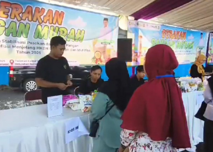 Ratusan Warga Ciamis Serbu Gerakan Pangan Murah, Penuhi Kebutuhan Pangan Saat Bulan Suci Ramadan 