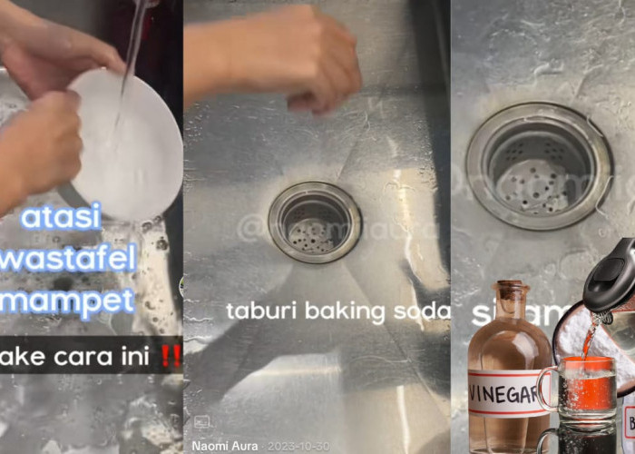 Cara Cepat Bersihkan Saluran Bak Cuci Piring Mampet, Cukup Taburkan Bahan Dapur Ini, Saluran Lancar Anti Bau