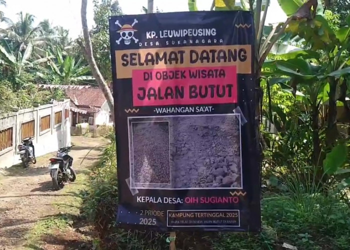 Unik! Warga Leuwipeusing Buat Objek Wisata Jalan Butut, Sindiran Keras Kepada Pemerintah Desa