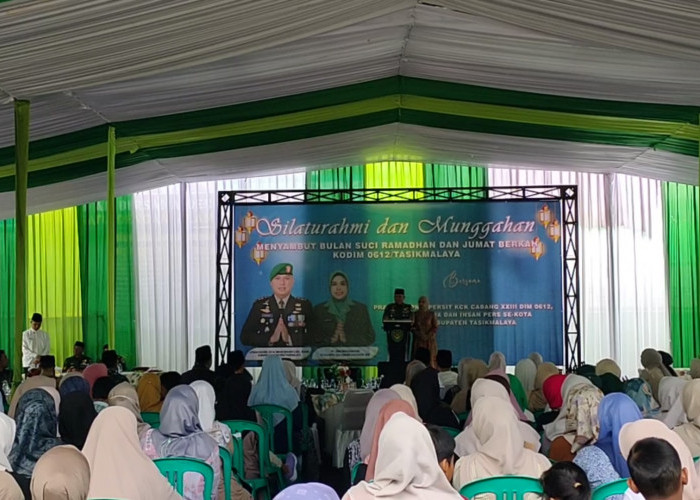 Sambut Ramadan, Kodim 0612 Tasikmalaya Salurkan Ratusan Paket Sembako Bagi Anak Yatim dan Disabilitas