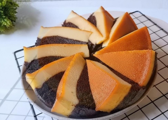 Ide Takjil Lembut Creamy: Resep Brownies Puding Karamel dari Roti Tawar, Tanpa Oven dan Mixer