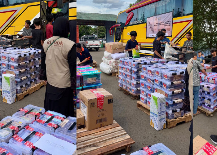 Hi Look dan Warung Makan Gratis Sijum Tasikmalaya Distribusikan 7 Ton Logistik ke Aceh Utara dan Sumatera