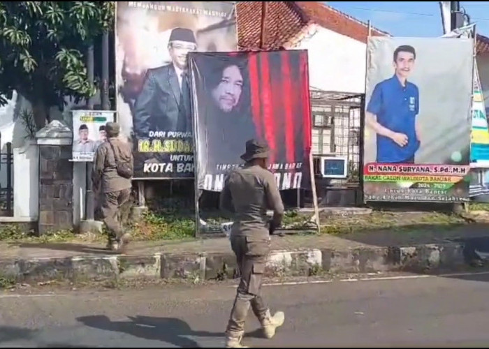 Satpol PP Banjar Tertibkan APS Melanggar Aturan, APS di Jalan Protokol Diturunkan