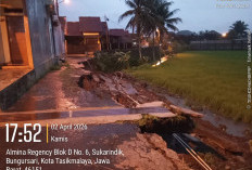 Diterjang Cuaca Ekstrem, Tembok Pembatas Perum Almina Regency Tasikmalaya Ambruk, Warga Khawatir